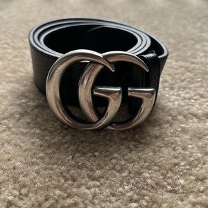 Silver Gucci Mermont Belt 1.5” width